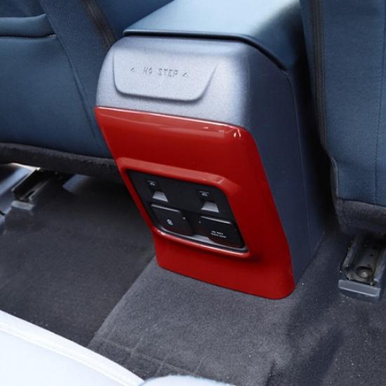 ABS Rear Window Switch Panel Frame Cover Bezels Trim For Ford Bronco +Red