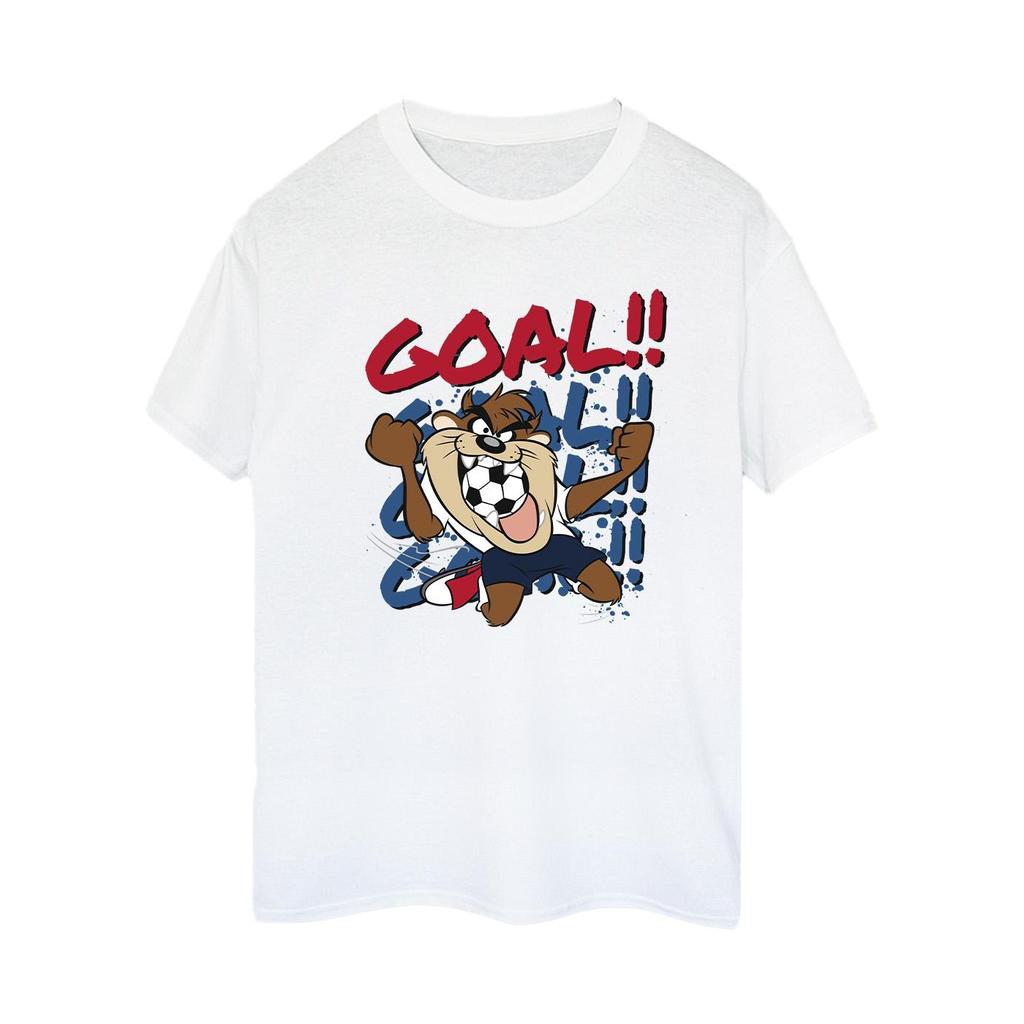 Looney Tunes Womens/Ladies Taz Goal Goal Goal Cotton Boyfriend T-Shirt
