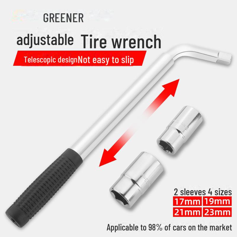 Green Forest Effortless Tire Removal Tool: Car Tire Socket Wrench for Tire Replacement and Spare Tire Removal.