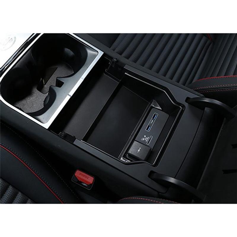 A03E-Interior Center Console Storage Box Armrest Box Organizer For Land Rover Discovery Sport -
