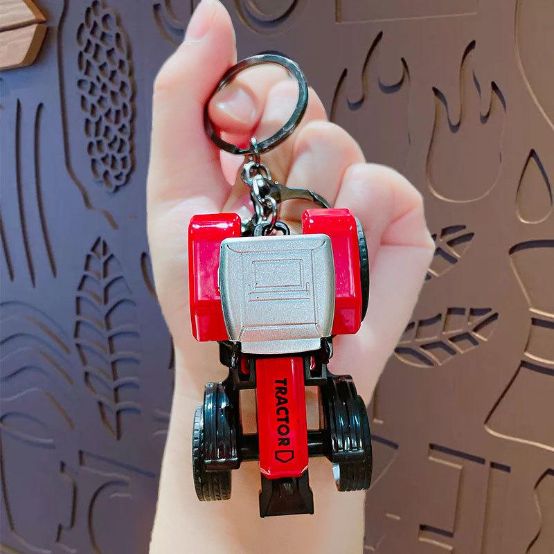 Creative Cartoon Mini Alloy Agricultural Car Keychain Doll Pendant Bag Pendant Small Gift Exquisite Keychain