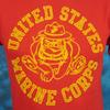 T-shirt vintage anni '80 USMC MARINE CORPS BULLDOG 2 lati XS us punto singolo NOS