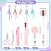 5In1 Nurse Pen Set Retractable Id Badge Clip Reels Holder Name Holder Ballpoint Pen Folding Scissors For Nursing Doctor