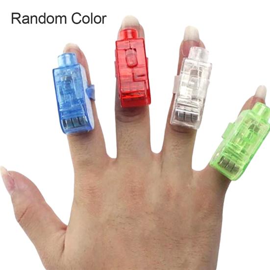 4Pcs LED Finger Party Supplies Halloween Lights Bright Holiday Light Up Toys