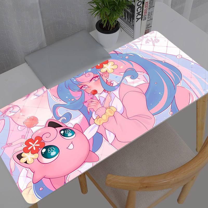 Mouse Pad Pokemon Pikachu Jigglypuff Rubber Table Large Gamer Desk Mat Computer Keyboard Gaming Accessories Carpet Mousepad