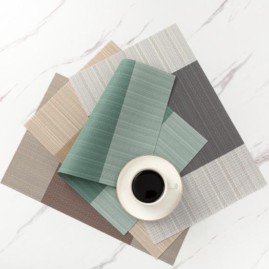 Japońska mata stołowa z PCV w paski, zachodnia mata izolacyjna do zastawy stołowej, prostokątna prosta antypoślizgowa podkładka pod zastawę stołową