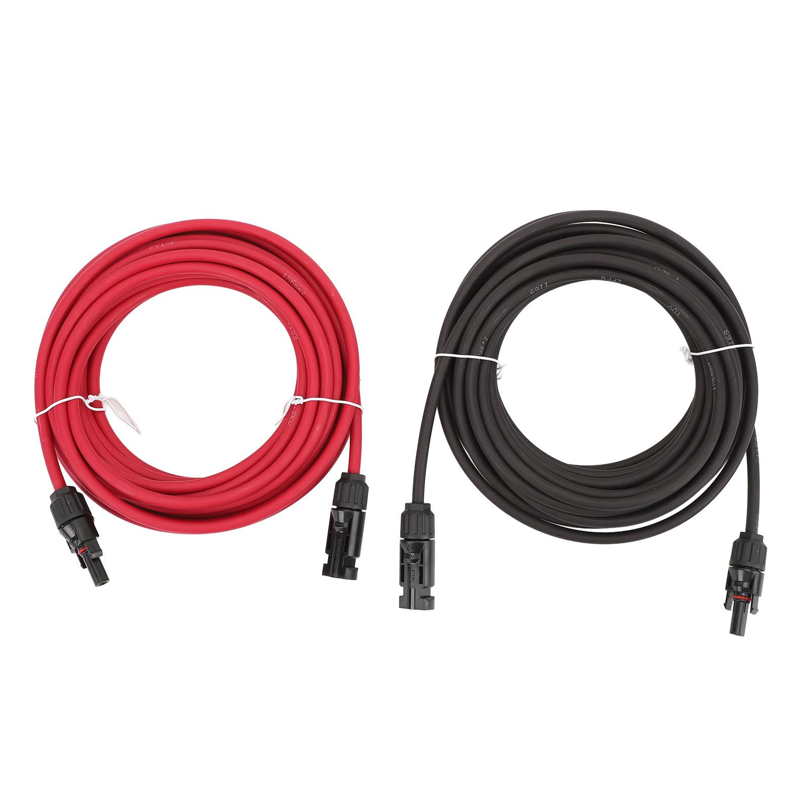 

Solar Panel Extension Cable with Male Female Connector 10AWG X 30ft Extension Wire Harness for RV