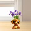 Cute Alien Garden Statue Novelty Alien Sculpture Planter Pot Decorative Resin Alien Ornament for Indoor Outdoor Patio Lawn Yard Tabletop Decor