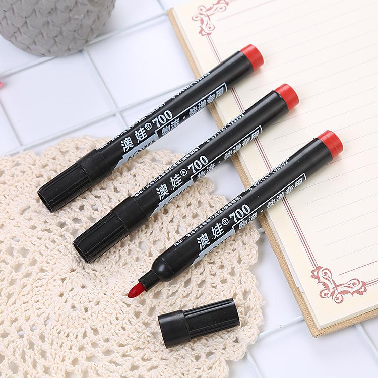 Large Capacity Refillable Black Oil-Based Waterproof Marker with Thick Tip for Express Logistics