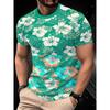 Herren Mode 3D Gedrucktes Herren T-Shirt Rundhals Kurzarm Trendige Streetwear