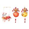 Tradycyjny taniec lwa DIY zestawy lampionów plastikowa tkanina rzemiosło na chiński Nowy Rok Święto Wiosny dekoracja domu