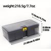 FTK 1PC Detachable Transparent Gray Double-layer Luya Box, Storage Box, Fishing Gear Box