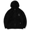 Eightvolume Ev E Emblem Leopard Terry Oversized Zip-Up Hoodie (Black)