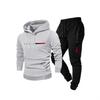 European Size Men's Casual Letter Print Hoodie Set: Unisex Autumn/Winter Hooded Sweatshirt & Long Pants