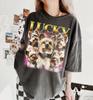 Vintage Yorkie Dog Pack T-Shirt, Custom Pet Portrait Tee