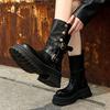British Martin Boots Women's New Autumn Retro Women's Shoes Maillard Brown Boots Platform Black Short Boots