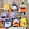 Schoolbag kindergarten school bag children's color matching outdoor backpack travel boys and girls trendy cool boys mountaineering small backpack