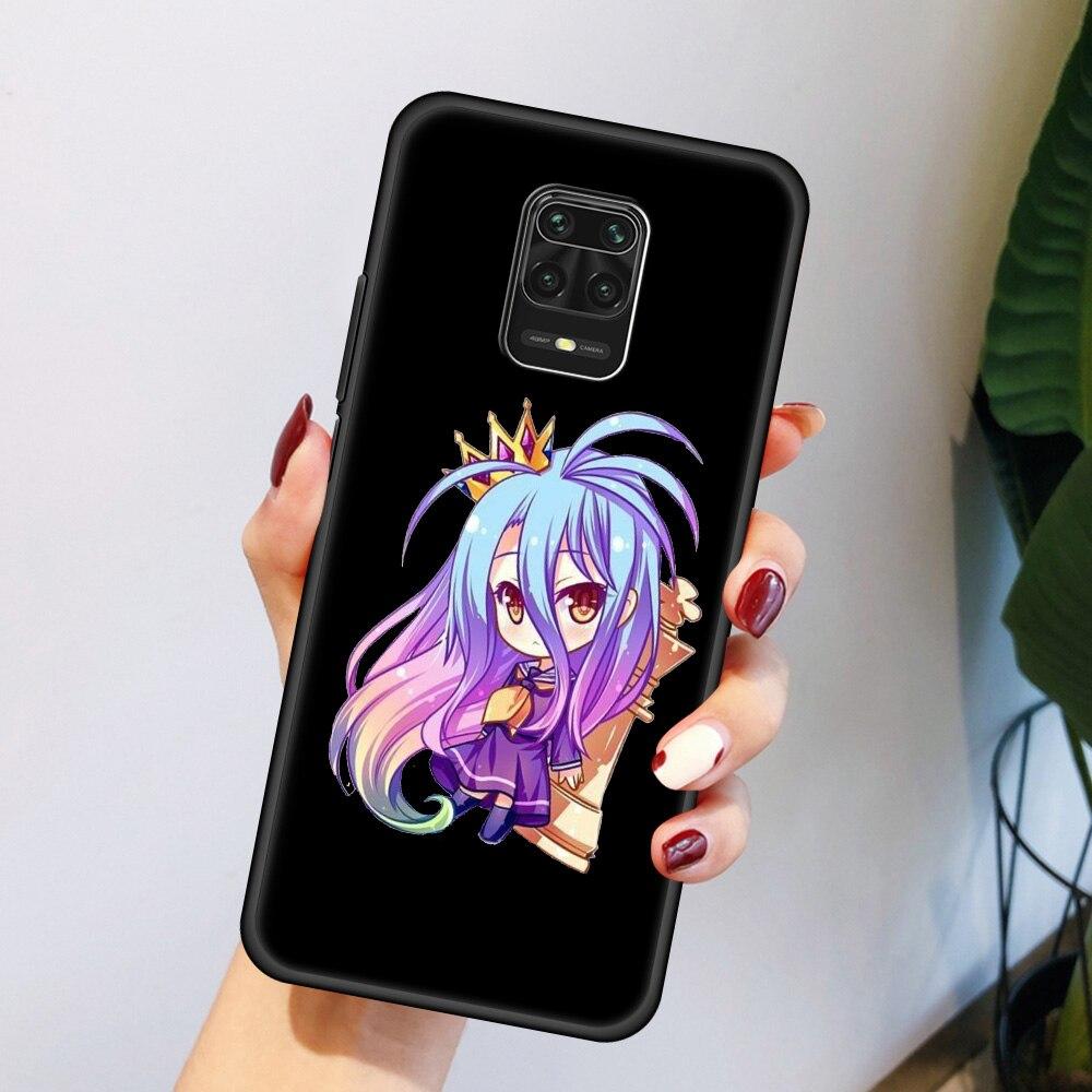 Anime NO GAME NO LIFE Pouzdro na telefon pro Xiaomi Redmi Note 8 11 10 Pro 10S 9S 9 9T 8T 9C 9A 8A 7 K40 Herní Silikonový Kryt