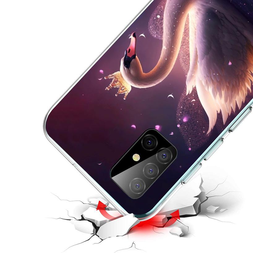 White Swan Grace Art Phone Case For Samsung Galaxy A52 A32 A22 A12 A02S A50S A30S A51 A31 AA71 Note 20 Ultra 10 S10 Plus Galaxy