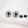 Winter Plum Blossom Earrings Studs for Women Girls Stainless Steel Jewelry Small Flower Earings Wedding Jewelry Korean