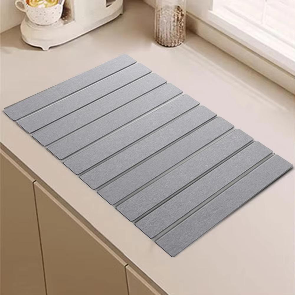 Non-Slip Quick Drying Mat Diatom Mud Drain Pad Durable Collapsible Mat  Home Use