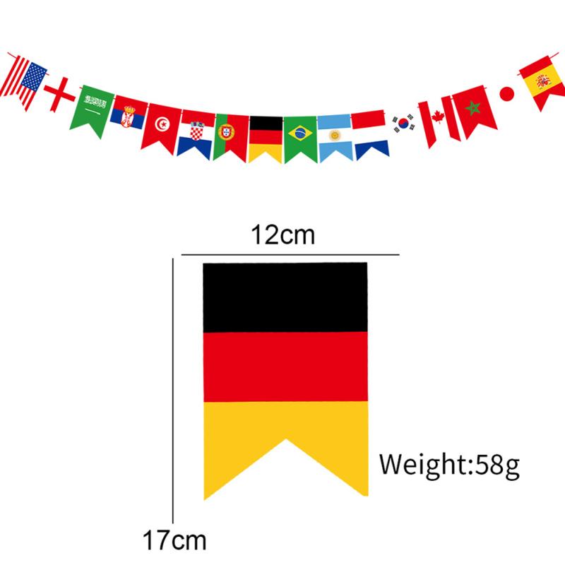 5 Meter 2022 Katar Weltmeisterschaft Zugfahne Fußballmuster Hawaiianische Partyzubehör Für Bar Club