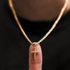 Men's Cross Pendant Necklace Fashion Metal Pendant Accessory Party Jewelry