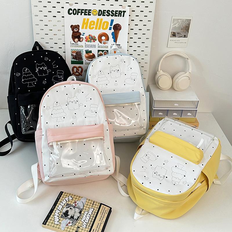 Cute Junior High School Student Schoolbag Female Campus High School Student Travel Backpack Light Small Fresh Student Backpack Tide