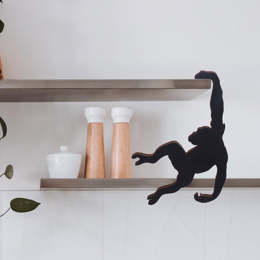 Creative Banana Balance Hook Wooden Under Cabinet Organizer Hooks Key Hanger Kitchen