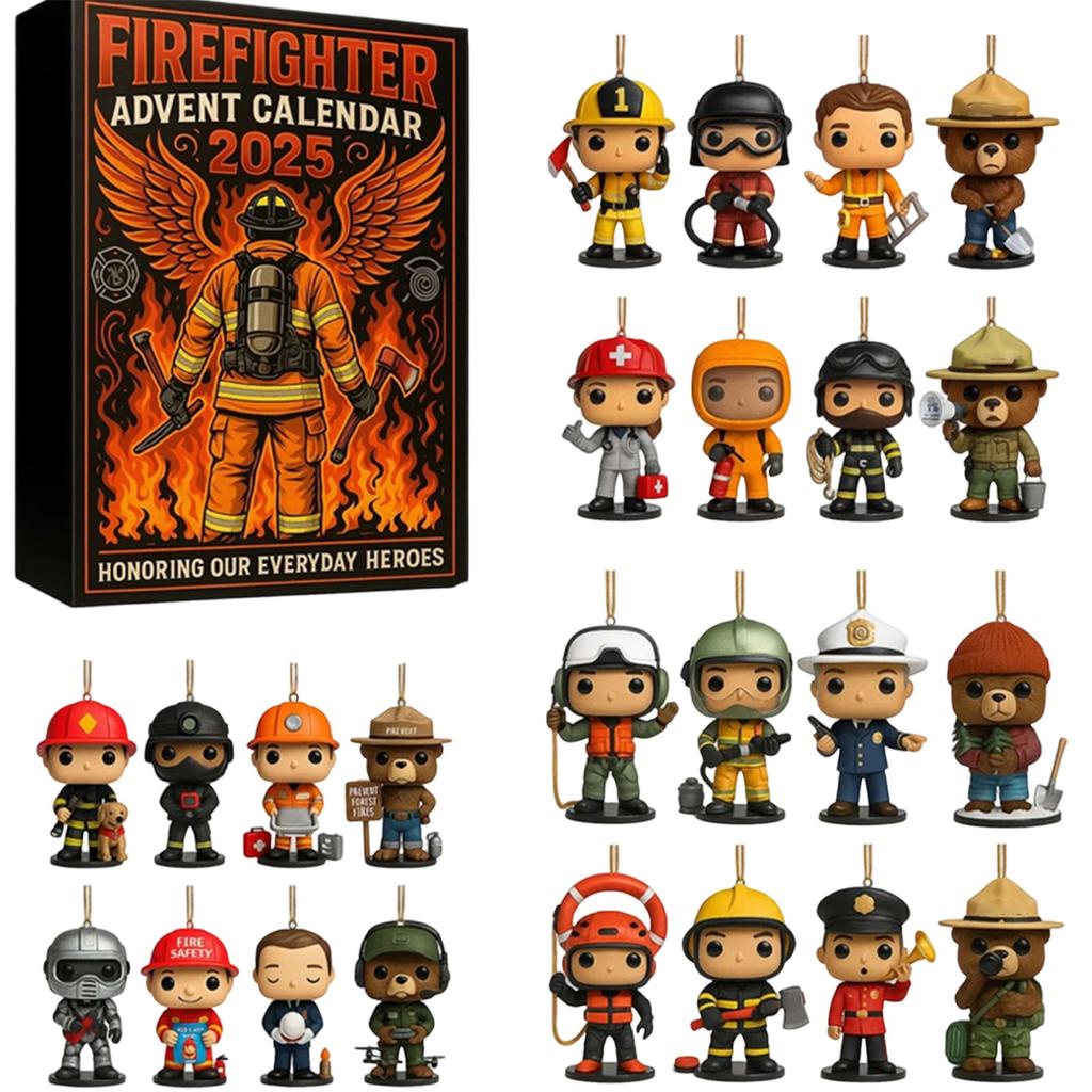 2D Plane Box 24 Double-sided Printing Pendants Advent Calendar Christmas Tree Pendants