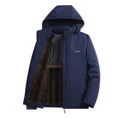 Herren Graphen Herbst und Winter Fleece Verdickte Jacke Herren Business Baumwollgepolsterte Kleidung Herren