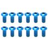 12pcs Mountain Bike Disc Brake Rotor Bolts Alloy Steel Bicycle Brake Disc Screw T25 M5x10mm BoltsBlue