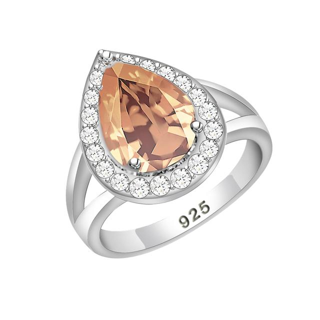 Water Drop Ring Green Cubic Zirconia White Cz For Women Wedding Wedding /Engagement /Party /Gifts Ring