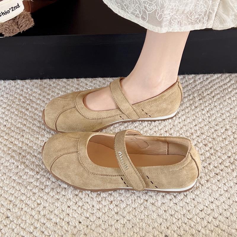 Flats Women Loafers Shoes Suede Ballet Shoes Woman Sneakers 2025 New Trend Sandals Summer Designer Mary Jane Zapatillas De Mujer