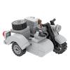 MOOXI Type 97 Military Motorcycle With Sidecar MOC Bricks Wars WW2 Car Compatible Action Figures Model Building Blocks Kids Toys