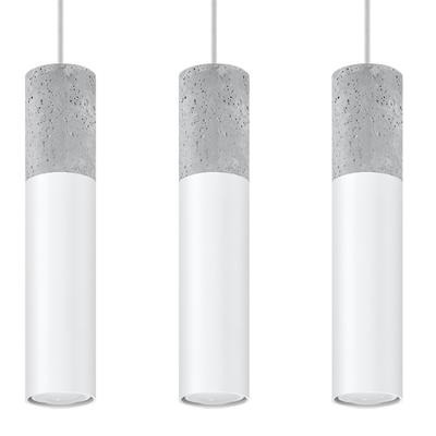 Lampa Wisząca Onjo 3 Gu10 Biały  Beton Lumilo 06.449.49