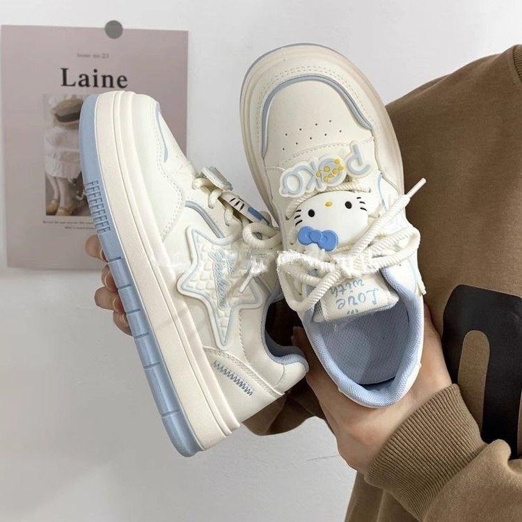Student high-value little white shoes 2025 spring new versatile color matching women's shoes low-top platform casual sports board shoes