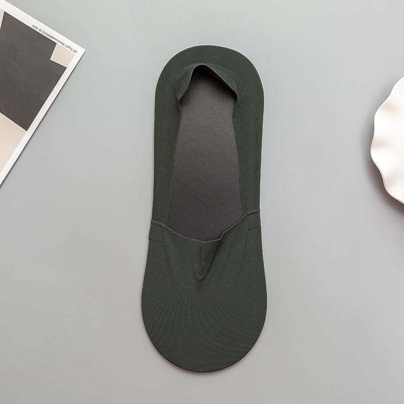 Summer Socks Men Invisible Boat Socks Shallow Breathable Silicone Non-slip Comfortable Cotton Sock