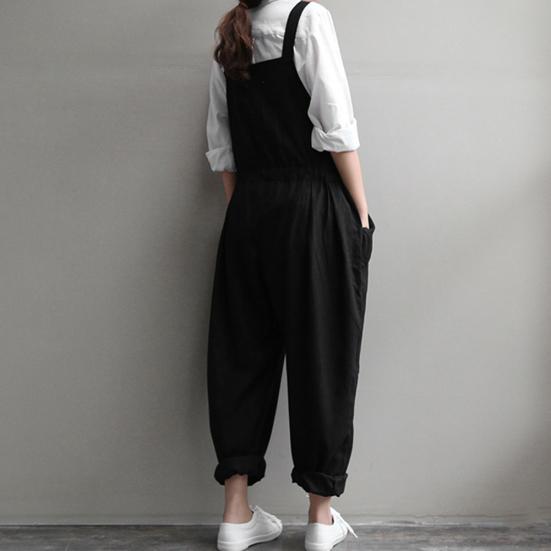 Vintage Women's Jumpsuit Bib Cargo Pants Harem Oversized Overalls Dungaree