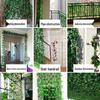 Rattan Faux Green Leaves & Vines - Decorative Plastic Flower Vines for Water Pipes & Air Conditioning Cover
