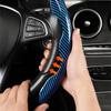 Carbon Car Handle Cover D Cut O Cut Steering Wheel Cover Protector 38cm Universal Non-slip Carbon Fiber Steering Wheel Case