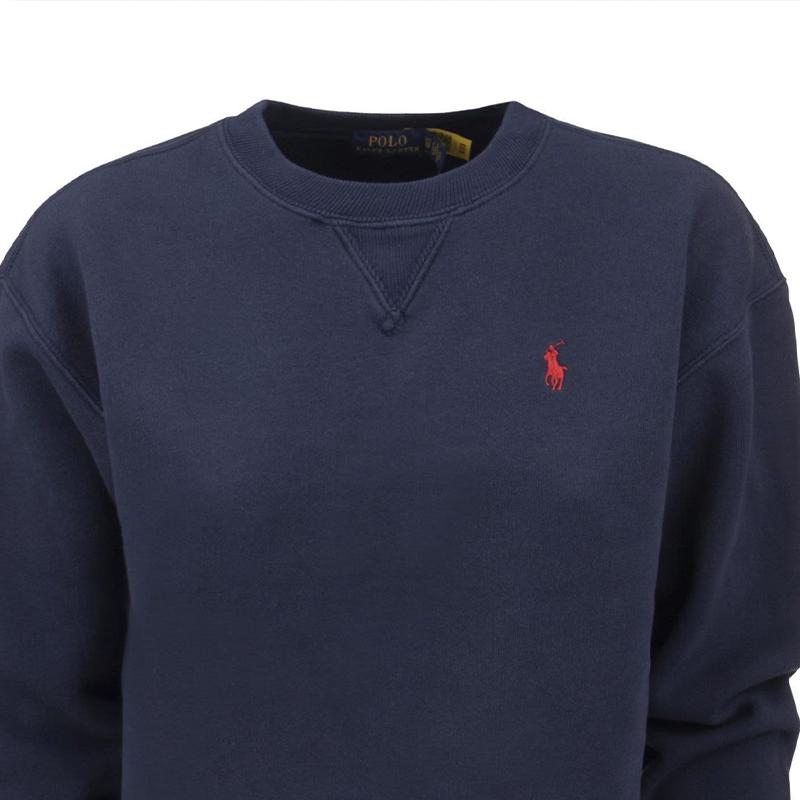 Polo Ralph Lauren Ss23 Logo Print Crewneck Sweatshirt Women Sweatshirt Blue 211891557-002