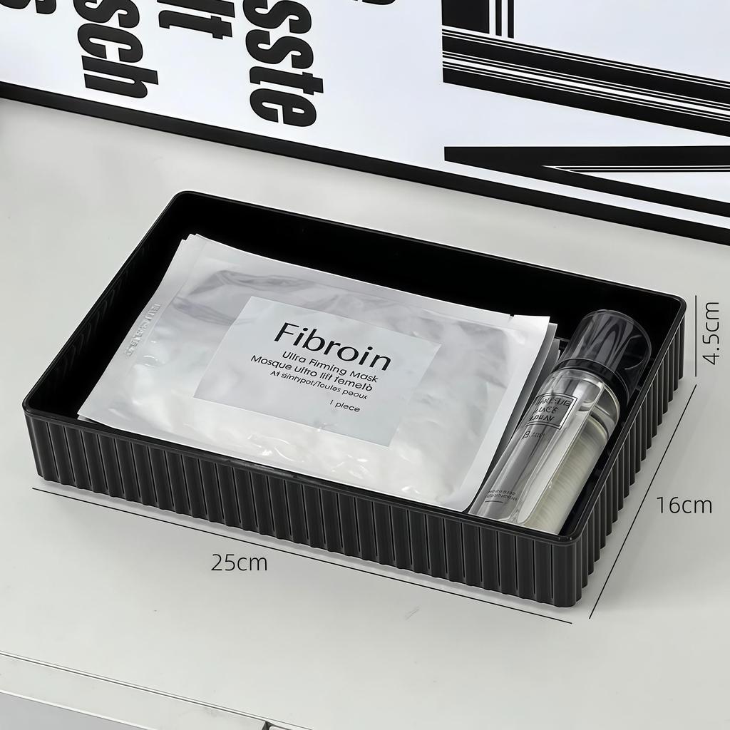 Acrylic Desk Organizer with Built-in Stationery Holder for Cosmetics