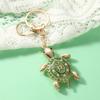 Schlüsselanhänger Anhänger Strasssteine Eingelegt Schildkrötenform Schlüsselkette mit Anti-Oxidation Karabinerverschluss Rucksack Zubehör