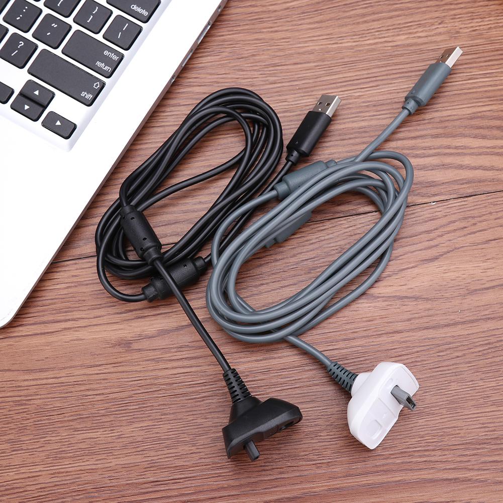 1.8m USB Charging Cable Double Magnetic Ring Playback Charging Cable Game Accessories for Xbox 360 Wireless Game Controller