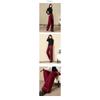 Women Cashmere Glutinous Rice Pants Autumn Winter Style High Waist Drooping Versatile Fleece Lined Floor Length Wide Leg Pants