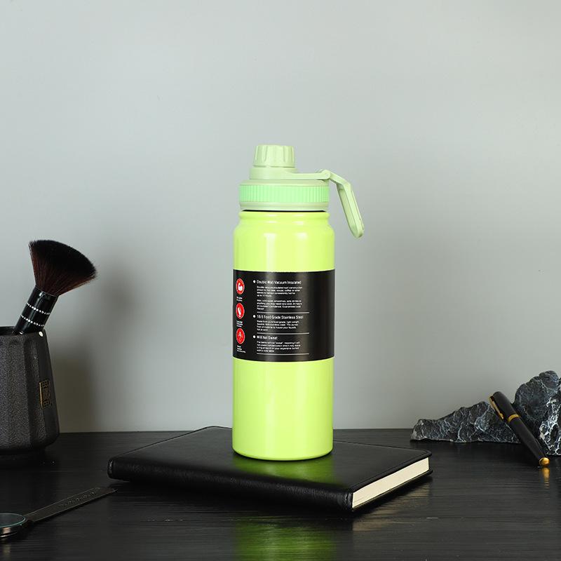 Sports Pot 304 Stainless Steel Vacuum Thermos Cup Portable Outdoor Handle Pot, Cycling Sports Kettle