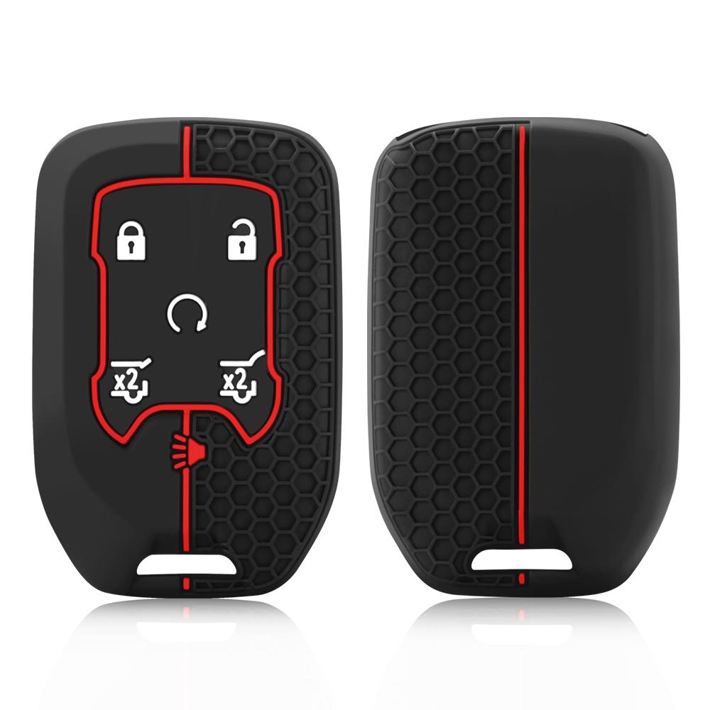 Silicone Car Remote Key Case Cover Shell for CHEVROLET Silverado GMC Sierra 1500 2500HD 3500HD Terrain Acadia 2020 2021 2022