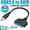 External HDD SSD LED Indicator 22 Pin Converter Adapter Cable USB 3.0 To SATA Hard Disk Driver