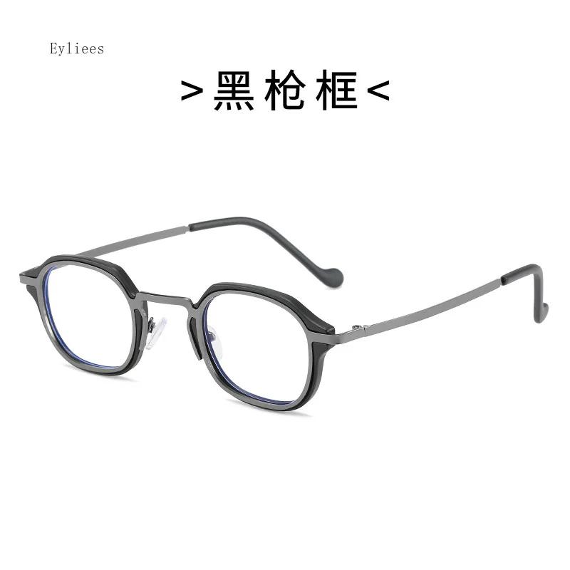 Blue Light Blocking Computer Glasses Men  Metal Round Frame Myopia Prescription Glasses Women Vintage Optical Nearsighted Ey